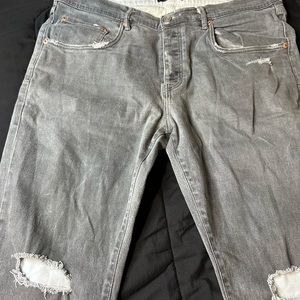 PURPLE BRAND - Grey Distressed Jeans